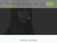 Tablet Screenshot of greenapplesalons.com